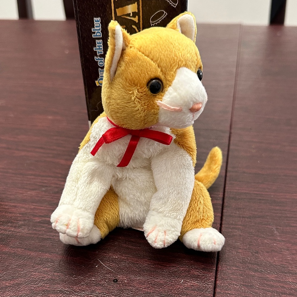 Ty cute Cat Toy with Red Bow
